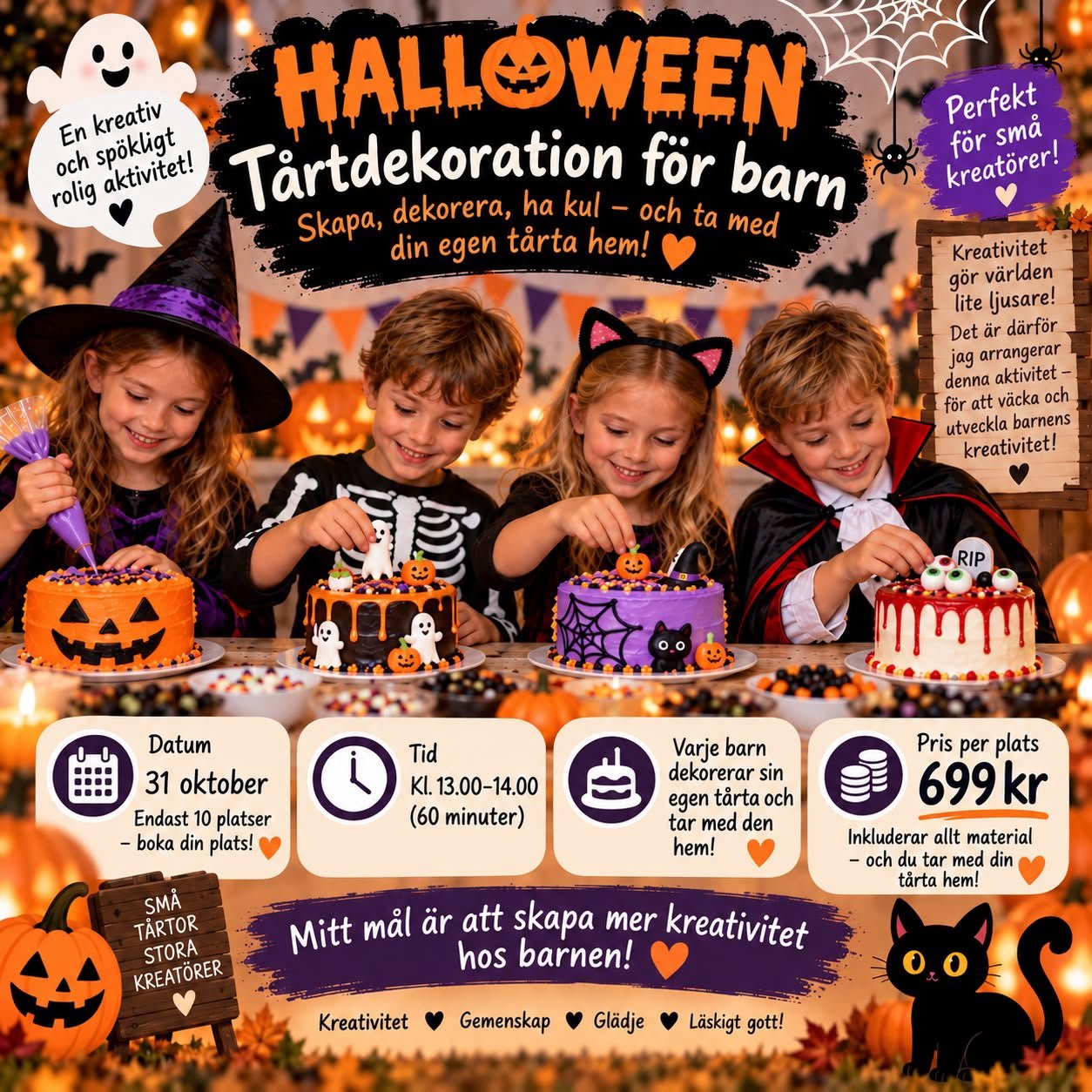Halloween Tårtdekoration för barn