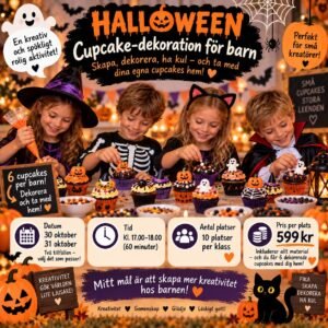 Halloween cupcake-dekoration för barn, 30-31 oktober, 599 kr per plats